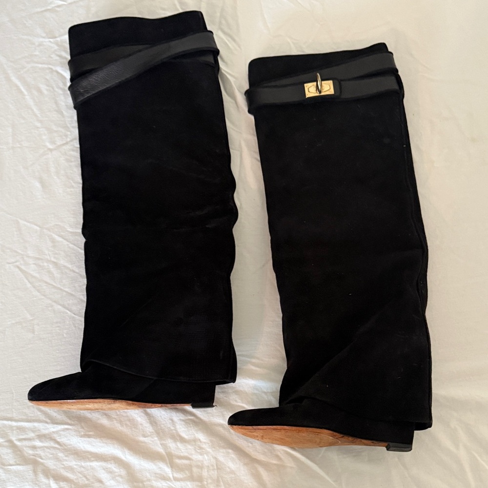 Givenchy Sharklock Knee-High Women's Boots - Picture 2 of 3